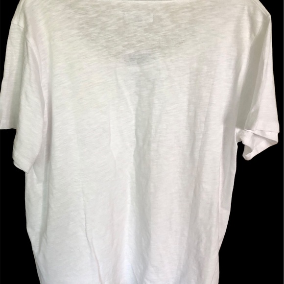 NWT ORGANIC COTTON WHITE‎ T-SHIRT w/ POCKET & ZEBRA EMBLEM SZ SM - Picture 4 of 6